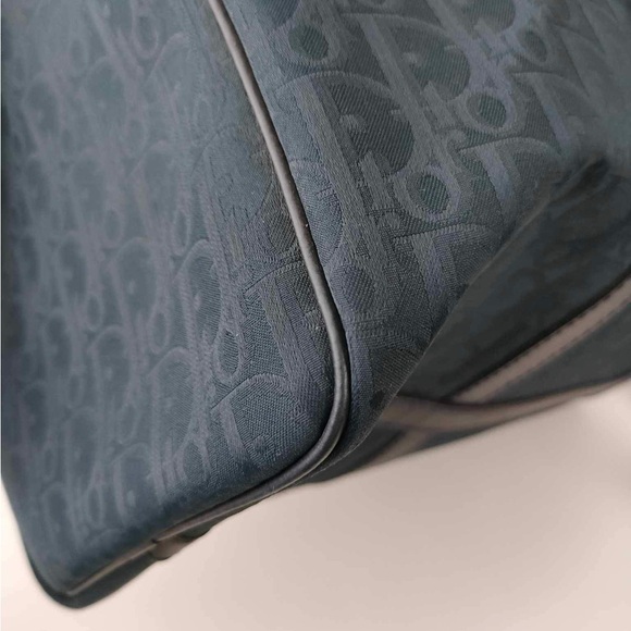 Dior Blue Oblique Monogram Boston Navy Duffle 40cm - Picture 12 of 15